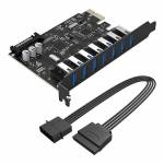 Orico PVU3-7U PCI Express X1 to USB 3.0 Expansion Card 7 Port Riser Card for Windows 7/8/10/11