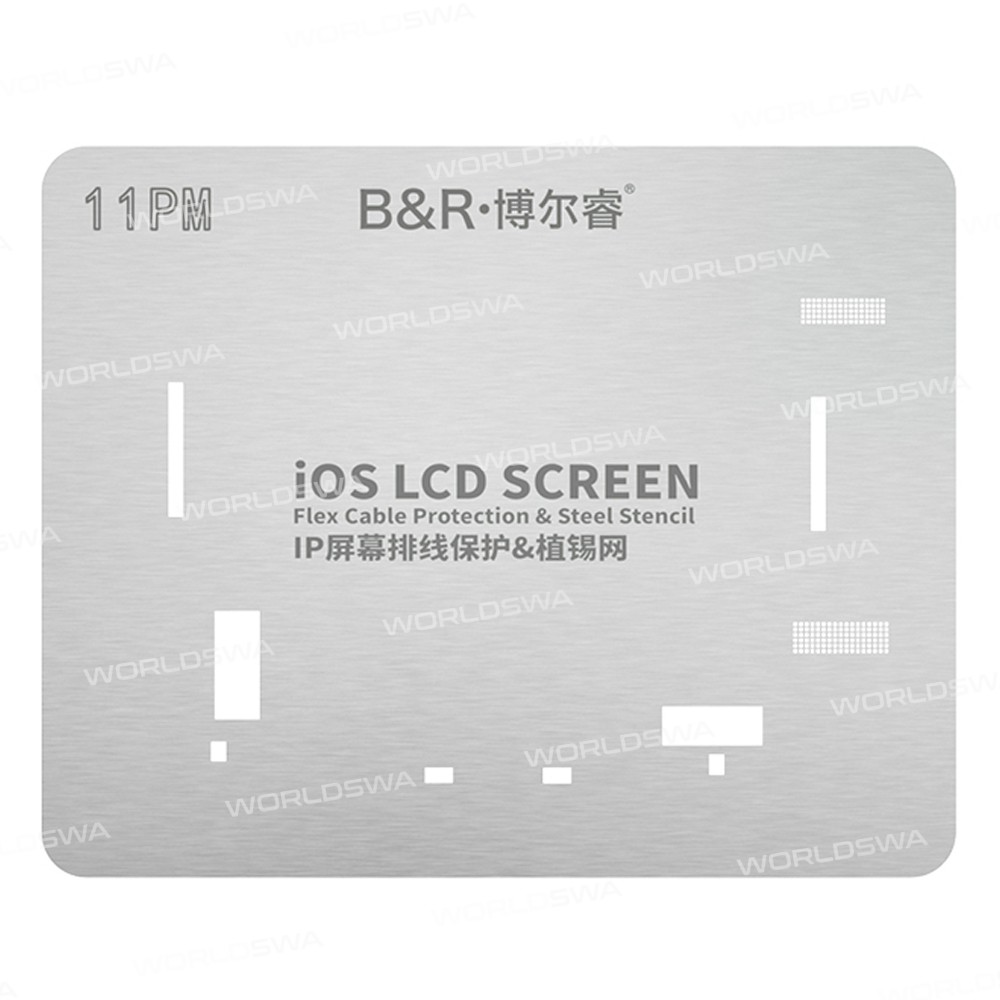 B&R IO6 iOS LCD Screen IC Flex Cable Protection & Steel Stencil Set for iPhone 11 to 13 Pro Max