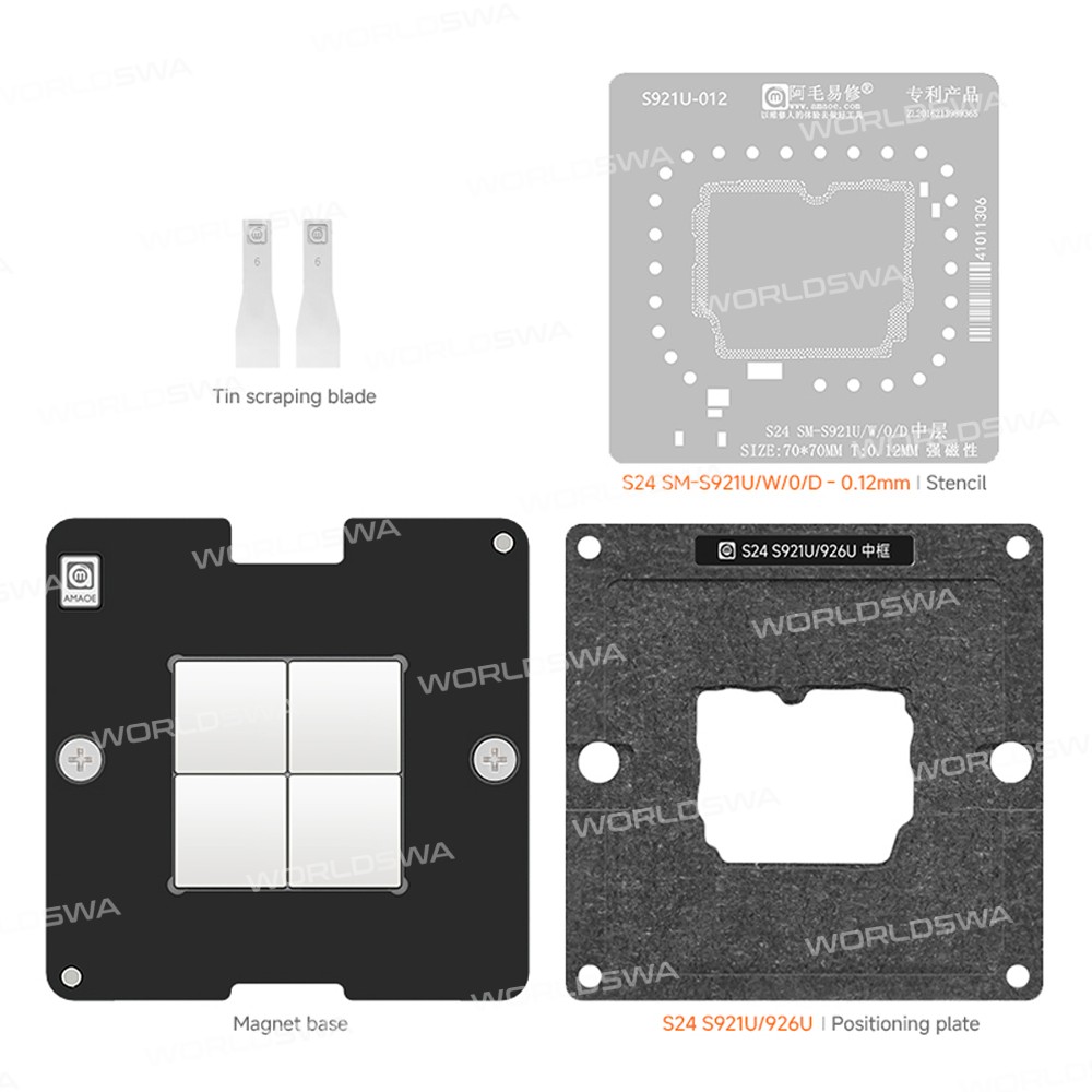 amaoe centre-frame-bga-reballing-stencil-platform-set-for-samsung-s24-sm-s921u-926u-2