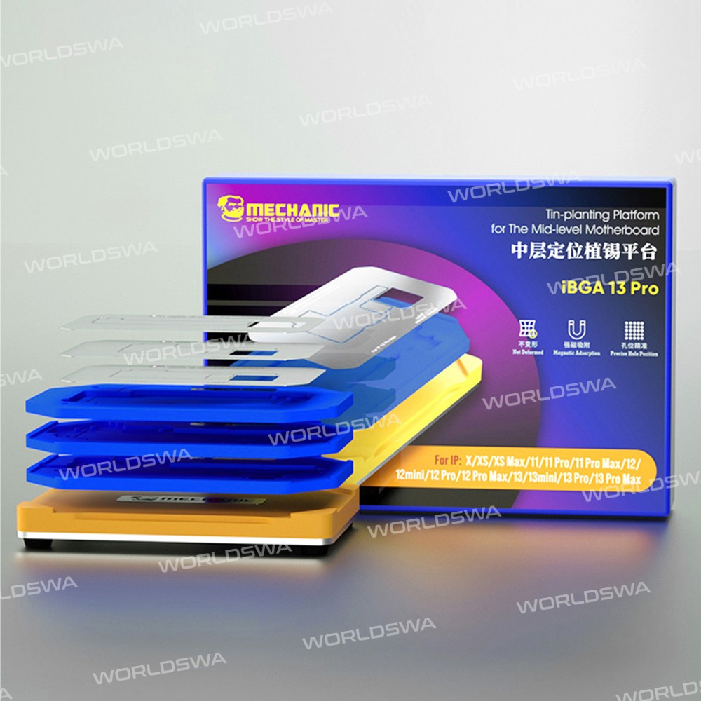 Mechanic iBGA 13 Pro 14-in-1 Motherboard Middle Frame Planting Tin Platform for iPhone X to 13 Pro M
