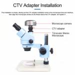 sunshine m-27-szm-ctv-1-2-1-3-c-mount-lens-adapter-for-trinocular-stereo-microscope-5