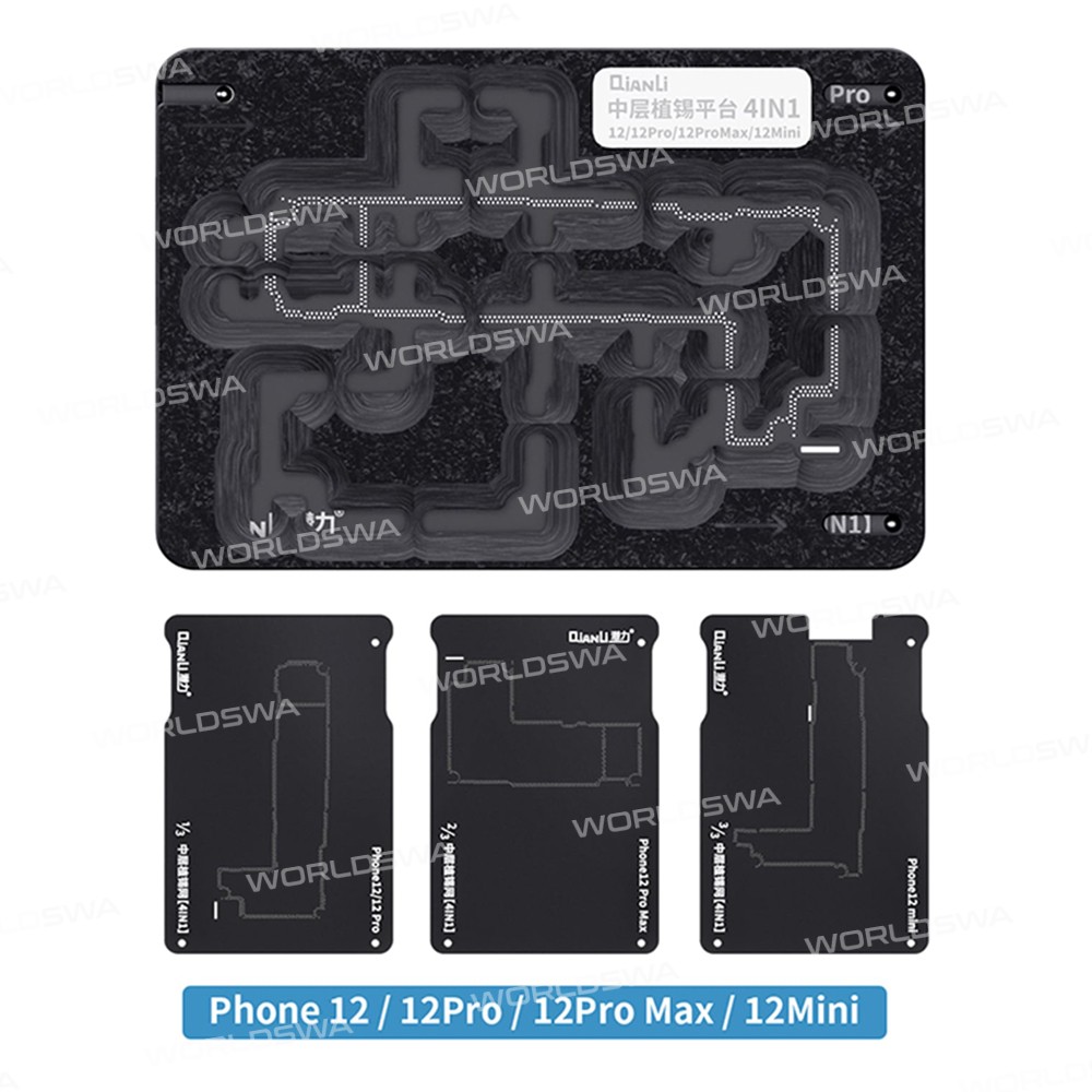 QianLi Middle Frame Reballing Platform for iPhone 12 / 12 Pro / 12 Pro Max / 12 Mini