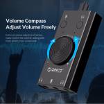 Orico SC2 Free Drive External USB Sound Card Stereo Audio Converter with Volume Adjustment