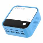 relife q2-120w-8-ports-desktop-charger-with-pd100w-charging-rgb-atmosphere-lighting-2