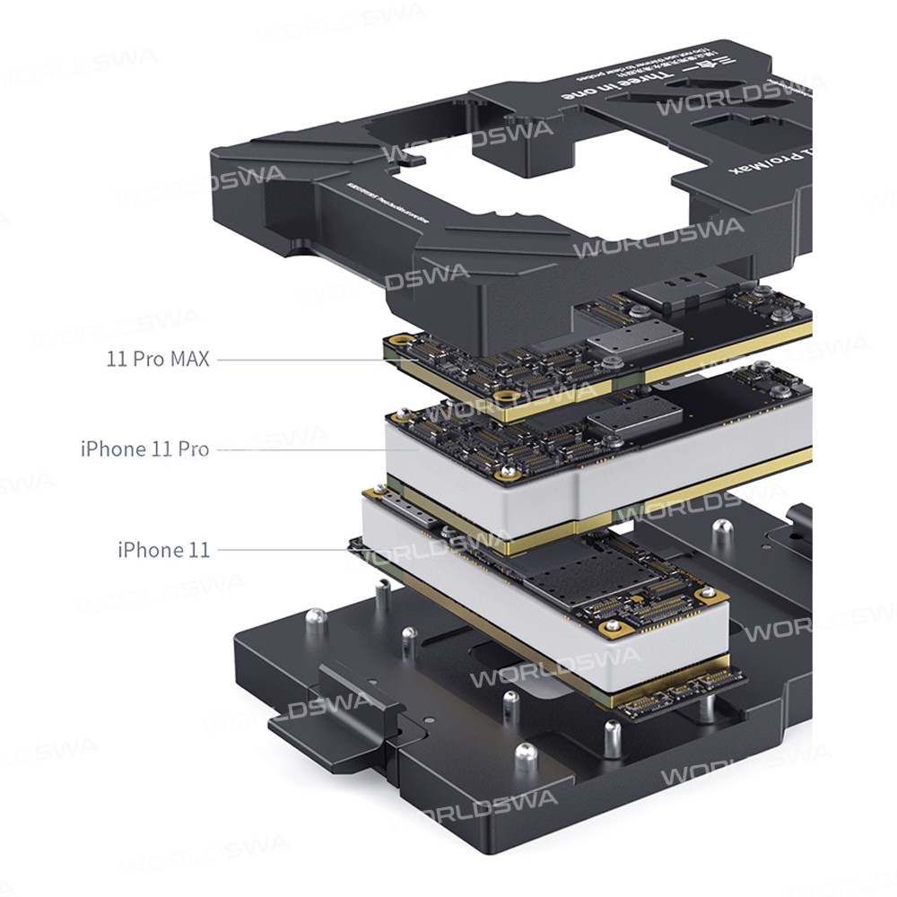 Mega-idea 3in1 Motherboard Layering Test Stand Fixture Holder for iPhone 11 / 11 Pro / 11 Pro Max