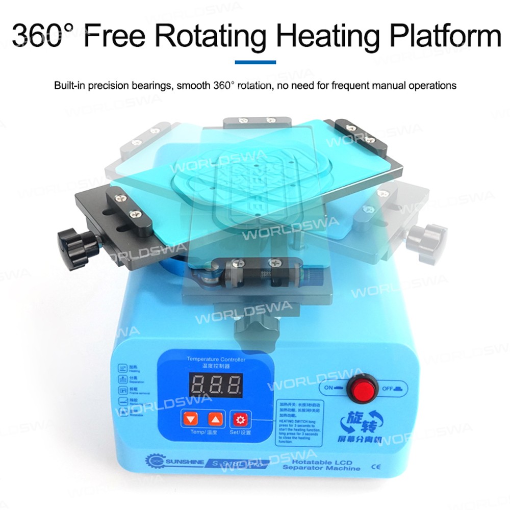 sunshine s-918l-pro-85-inch-360-rotary-screen-heating-separator-for-lcd-screen-separation-8