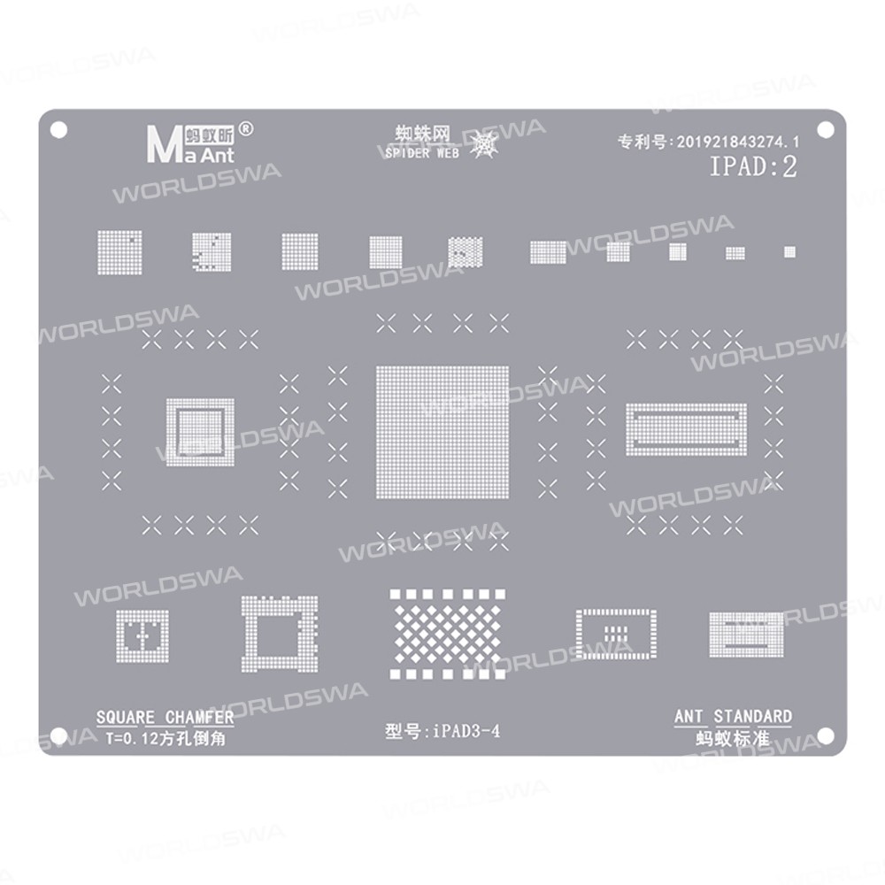 maant ipad-series-8-in-1-012mm-square-chamfer-bga-reballing-stencil-for-ipad-3