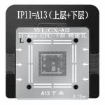 WL A13 CPU Upper and Lower in One Tin Plate Steel Net BGA Reballing Stencil with Fixed Plate