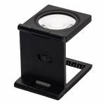 Portable 10X Handheld Zinc Alloy Foldable Magnifying Glass with 2 LED Lamp