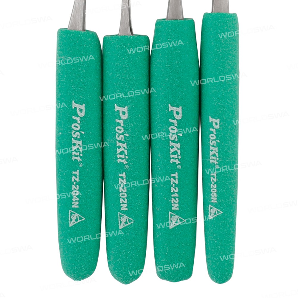 proskit antimagnetic-non-slip-precision-electroplate-tweezers-3