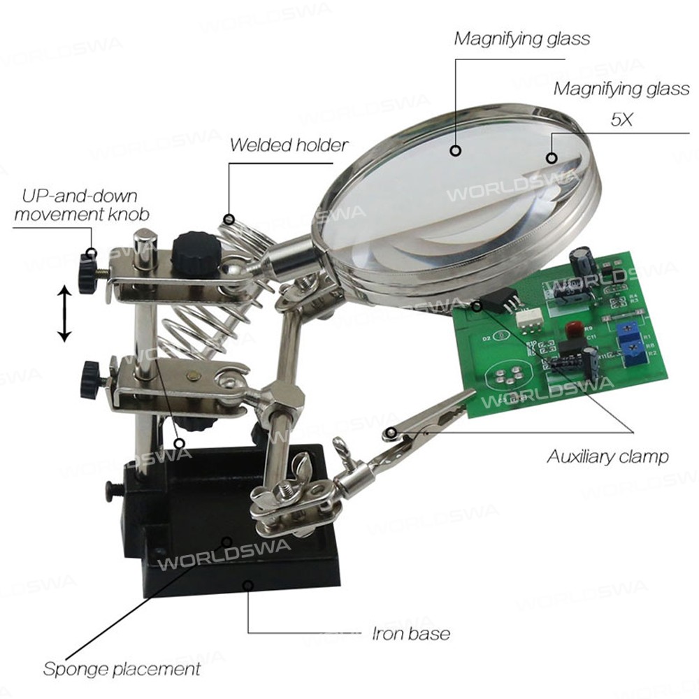 BST-268Z Clip-on Worktable with 5X Magnifier for PCB Repair