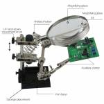 BST-268Z Clip-on Worktable with 5X Magnifier for PCB Repair