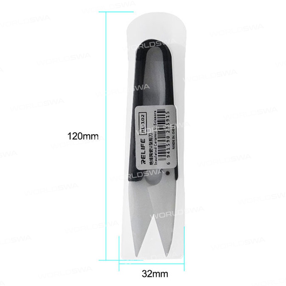 Relife RL-102 Insulated Ceramic U-shaped Shear for Mobile Phone Repair Cutting Work