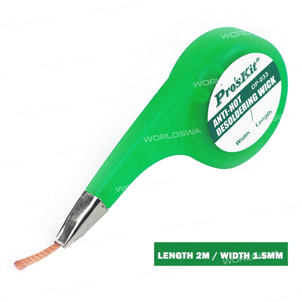 Pro'skit DP-033 1.5/2.0/2.5/3.0/3.5mm Anti-hot Suction Tin Wire with Thumb Wheel Dispenser