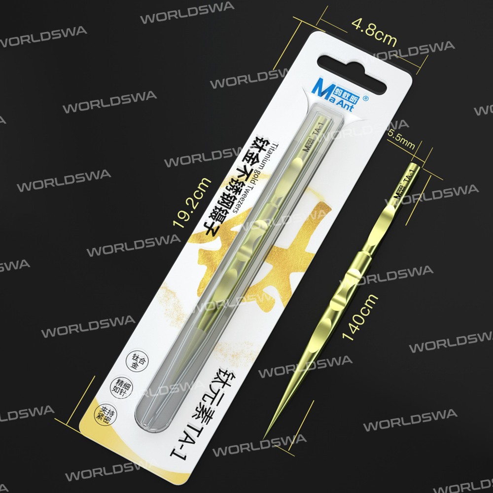 MaAnt TA-1/TA-2 Super Hard High-precision Titanium Alloy Stainless Steel Flying Lead Tweezers