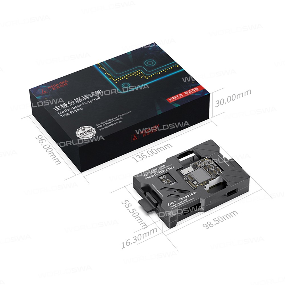 Mega-idea 3in1 Motherboard Layering Test Stand Fixture Holder for iPhone 11 / 11 Pro / 11 Pro Max
