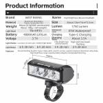 west biking-1750-lumen-aluminum-alloy-usb-rechargeable-road-bike-handlebar-light-15
