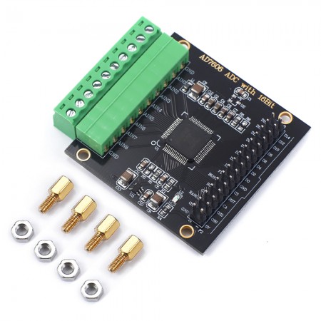 AD7606 16-bit 8-channel Synchronous ADC Module, 200KHz Sampling Frequency Data Acquisition