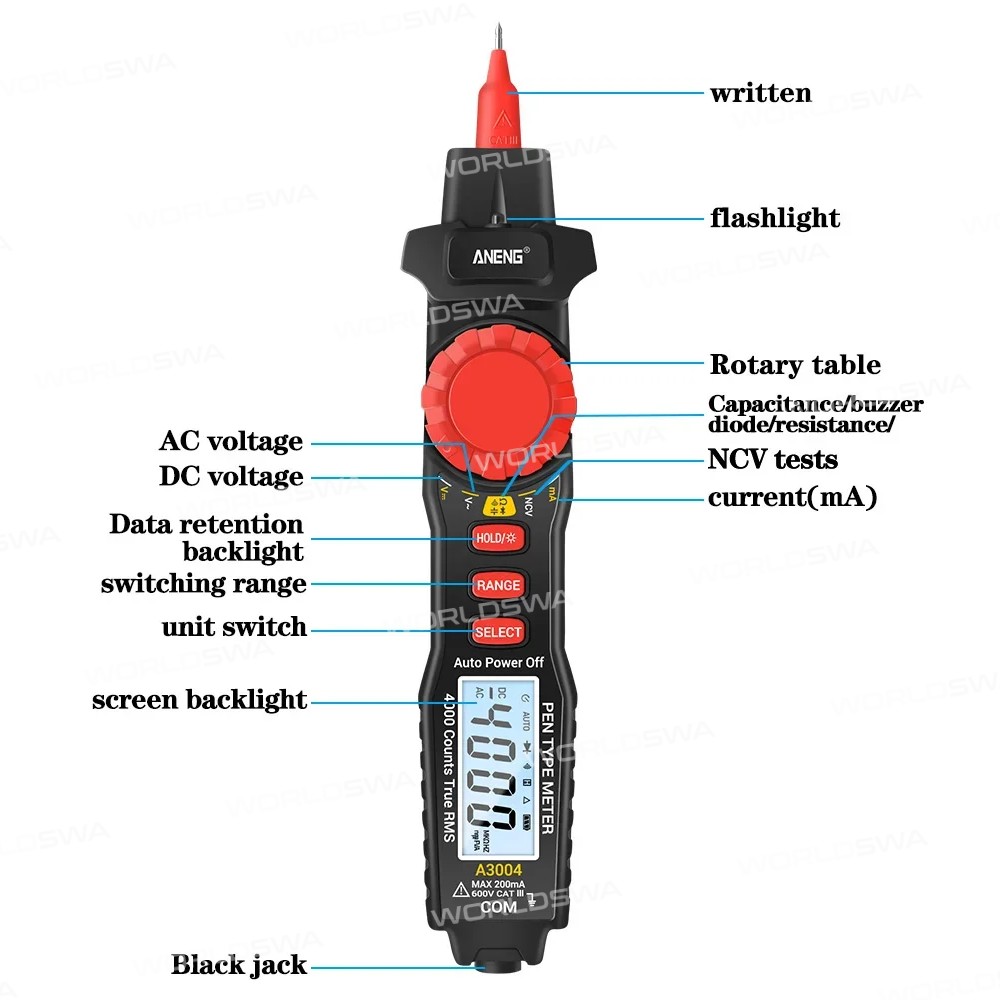 aneng a3004-multifunctional-handheld-4000-counts-ac-dc-digital-multimeter-pen-6