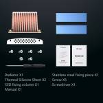 Double-sided Solid Composite Copper Tube Radiator with Thermal Pad compatible for 2280 NVMe M.2 SSD