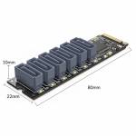 Orico PM2TS6 M.2 M Key to 6 Ports SATA 3.0 PCI-E Expansion Adapter Card