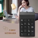 Portable 18 Keys USB Wired Driver-free Mini Digital Keyboard for Desktop Laptop