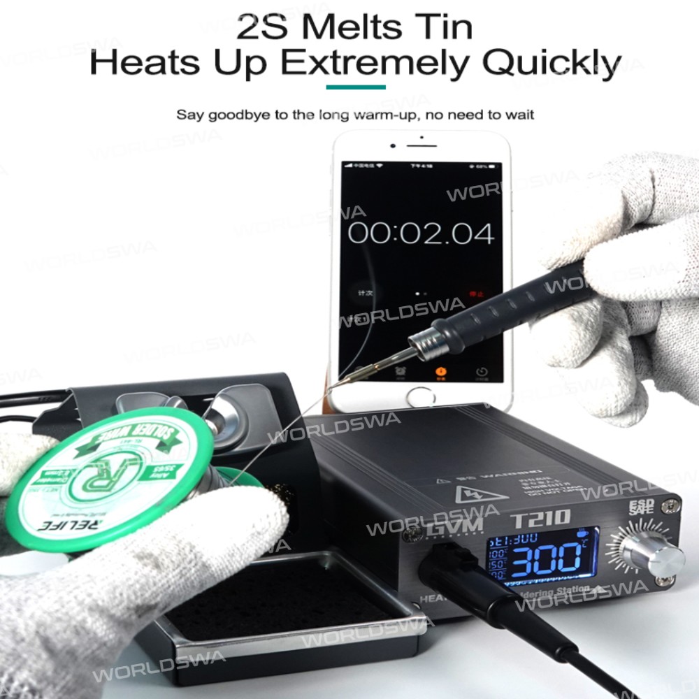 GVM T210 2S Melting Tin Rapid Warming Professional Constant Temperature Soldering Station