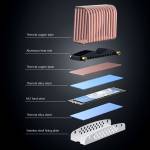 Double-sided Solid Composite Copper Tube Radiator with Thermal Pad compatible for 2280 NVMe M.2 SSD