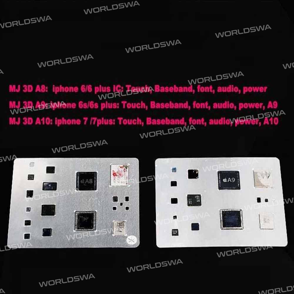MiJing 3D A10 BGA Reballing Stencil Plant Tin Steel Net for iPhone 7 7 Plus