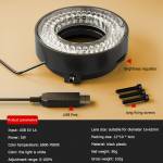 wylie 72-lamp-beads-usb-interface-adjustable-brightness-microscope-led-ring-light-5