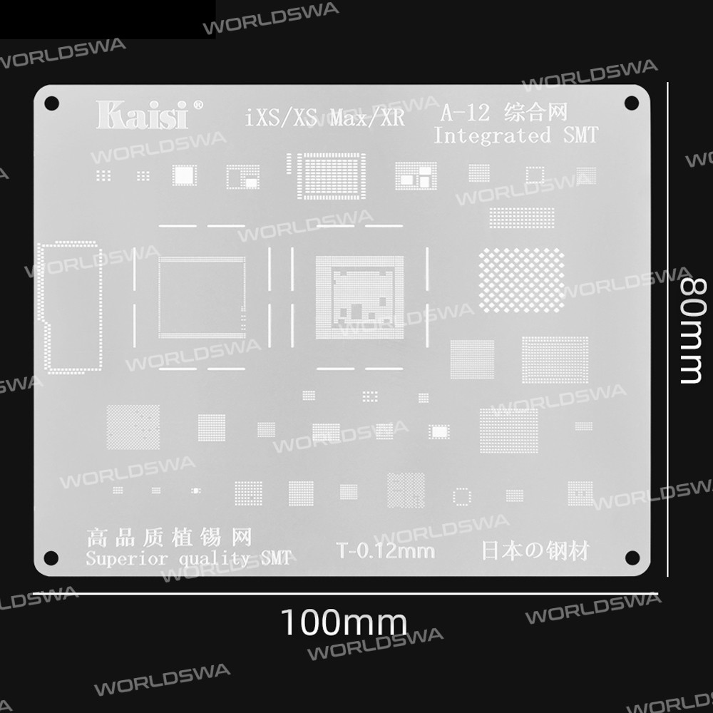 Kaisi 0.12mm BGA Reballing Stencil Net for iPhone 6 to 11 Pro Max
