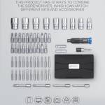 Jakemy JM-6125 60-in-1 Multifunctional Magnetic Screwdriver Set for Laptop Mobile Phone