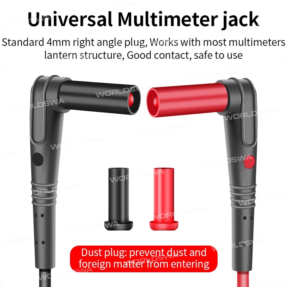 luxianzi 1000v-20a-replaceable-universal-stainless-steel-gilt-multimeter-test-leads-7