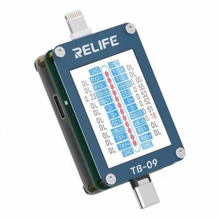 Relife TB-09 Type-C & Lightning Charging Port Tester for iPhone and Android Phones