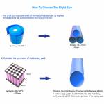 2Meter Blue PVC Insulation Heat Shrink Tube for 18650 Battery Insulation Protection