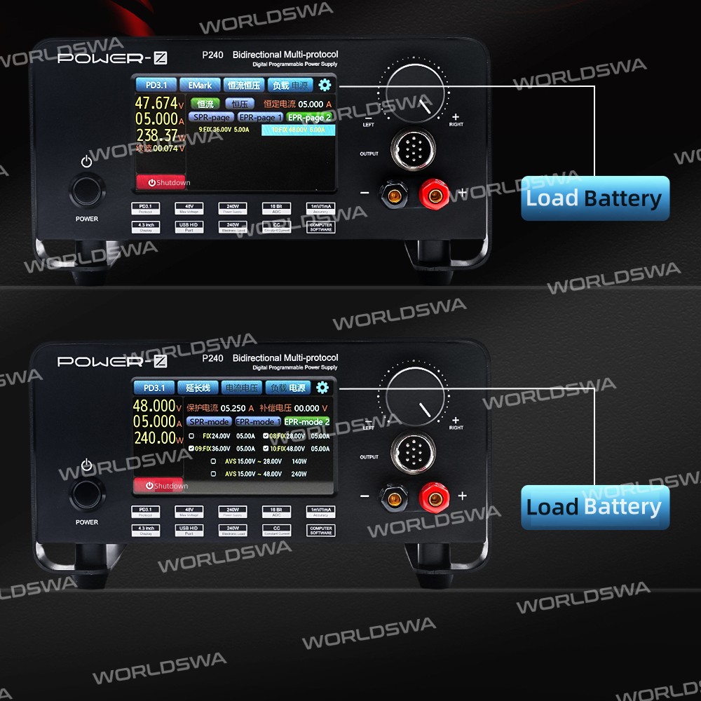 chargerlab power-z-p240-bidirectional-multi-protocol-digital-programmable-power-supply-4