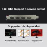 Yeston RX550-4G 4G / 128bit / GDDR5 4-Screen Graphics Card Support Split Screen with 4 HDMI Ports