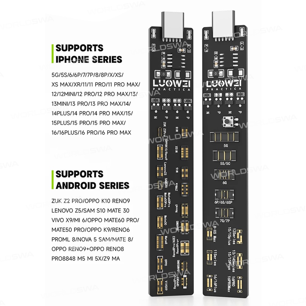 luowei lw-b01-lw-b02-battery-activation-small-board-for-iphone-5-to-16pro-max-android-6
