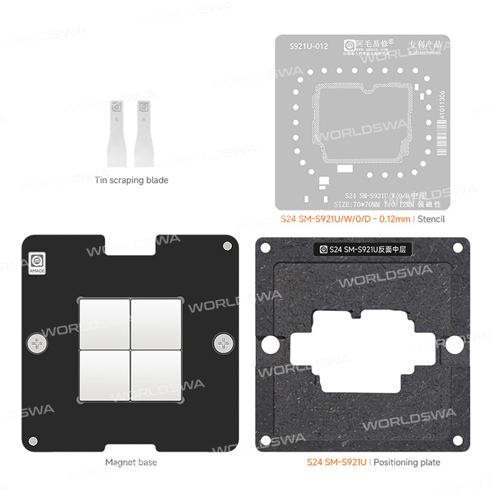 amaoe s24-sm-s921u-reverse-middle-layer-bga-reballing-stencil-platform-set-for-samsung-s24-sm-s921u-