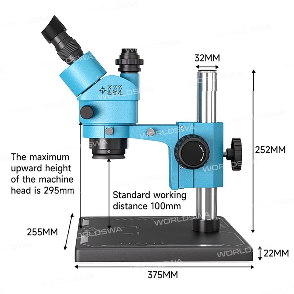 xinzhizao x3-max-7-45x-synchronous-zoom-trinocular-stereo-microscope-with-aluminum-alloy-base-12
