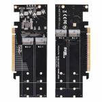 PCI-E to NVME Array Card and PCI-E to M2 Expansion Card with NVME 4-Port Design