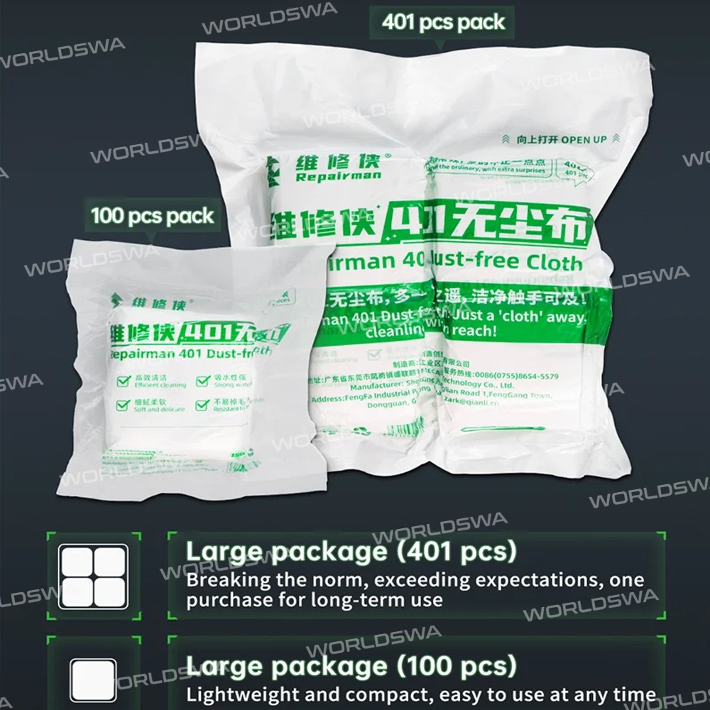 repairman 401-100pcs-401pcs-microfiber-anti-static-dust-free-cleaning-cloth-9