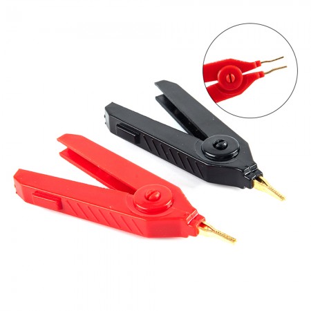 1000V 20A Pure Copper LCR Kelvin Test Alligator Clips 2Pcs Set