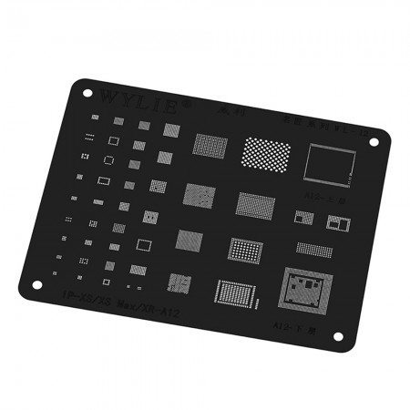Wylie WL-12 Comprehensive BGA Reballing Stencil for iPhone XS / XS Max / XR A12 CPU