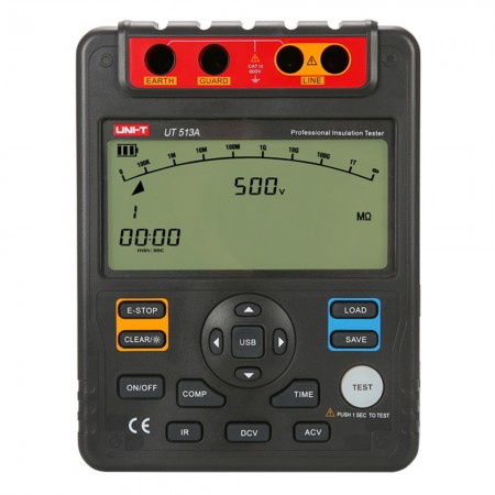 UNI-T UT513A Auto Range Digital Display Insulation Resistance Tester with Analog Bar Graph