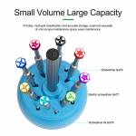Relife RL-078 360° Rotate Multi-function 19-holes Large Capacity Screwdriver Storage Box