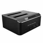 2.5 / 3.5 Inches USB 3.0 Aluminum Dual Bay Hard Drive Dock With SD TF Card Read for SATA HDD SSD