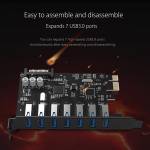 Orico PVU3-7U PCI Express X1 to USB 3.0 Expansion Card 7 Port Riser Card for Windows 7/8/10/11