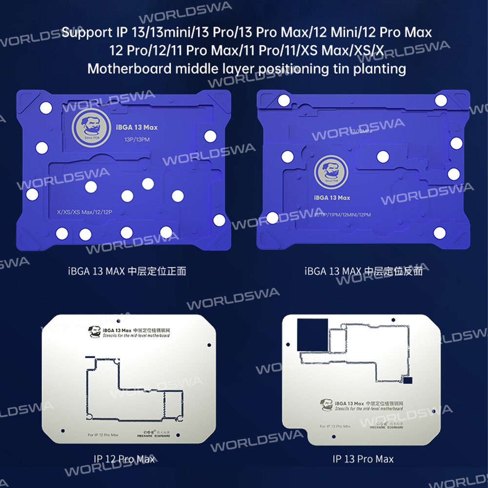 mechanic ibga13-max-middle-layer-positioning-tin-planting-platform-for-iphone-x-to-13pro-max-9