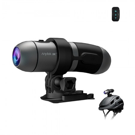 Anytek S50 Motorcycle Helmet Camera 2K Dual Recording 170 degrees WIFI 1600mAH Wireless Control Bike Helmet Camera